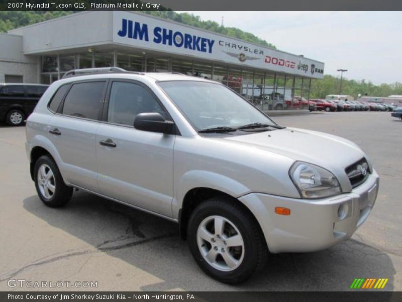 Platinum Metallic / Gray 2007 Hyundai Tucson GLS