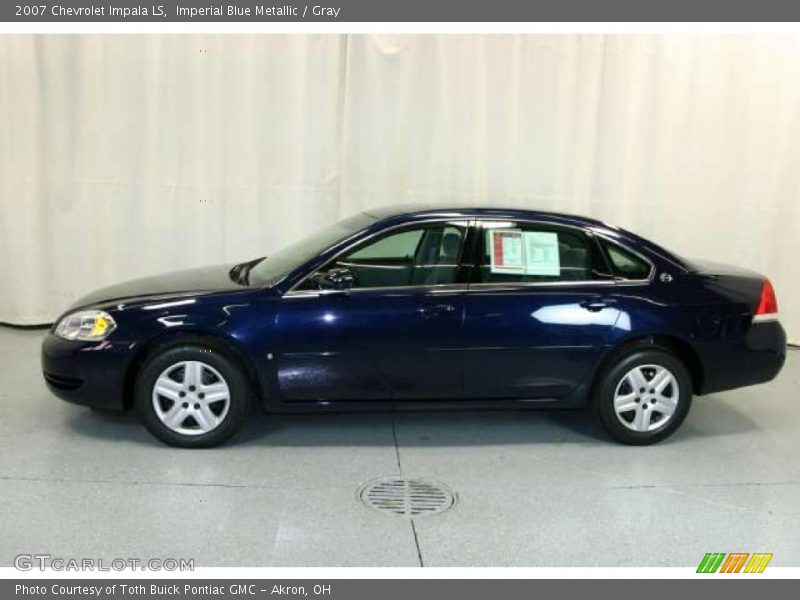 Imperial Blue Metallic / Gray 2007 Chevrolet Impala LS