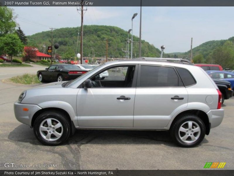 Platinum Metallic / Gray 2007 Hyundai Tucson GLS