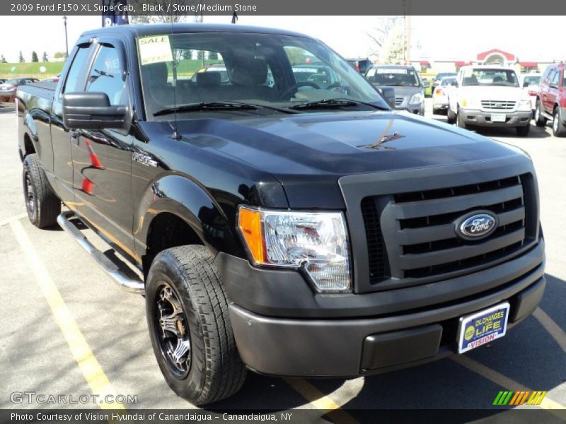Black / Stone/Medium Stone 2009 Ford F150 XL SuperCab