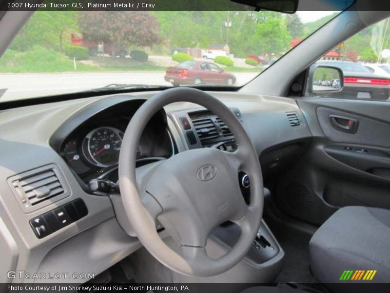 Platinum Metallic / Gray 2007 Hyundai Tucson GLS