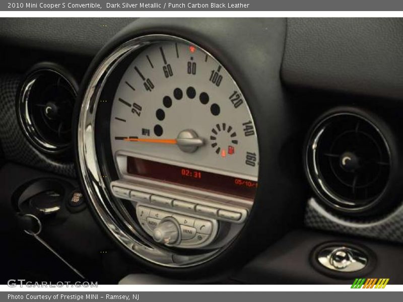 Dark Silver Metallic / Punch Carbon Black Leather 2010 Mini Cooper S Convertible