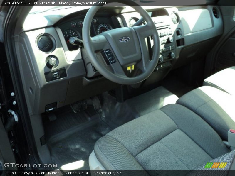 Black / Stone/Medium Stone 2009 Ford F150 XL SuperCab