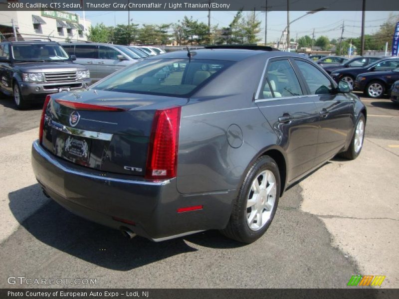 Thunder Gray Chromaflair / Light Titanium/Ebony 2008 Cadillac CTS Sedan