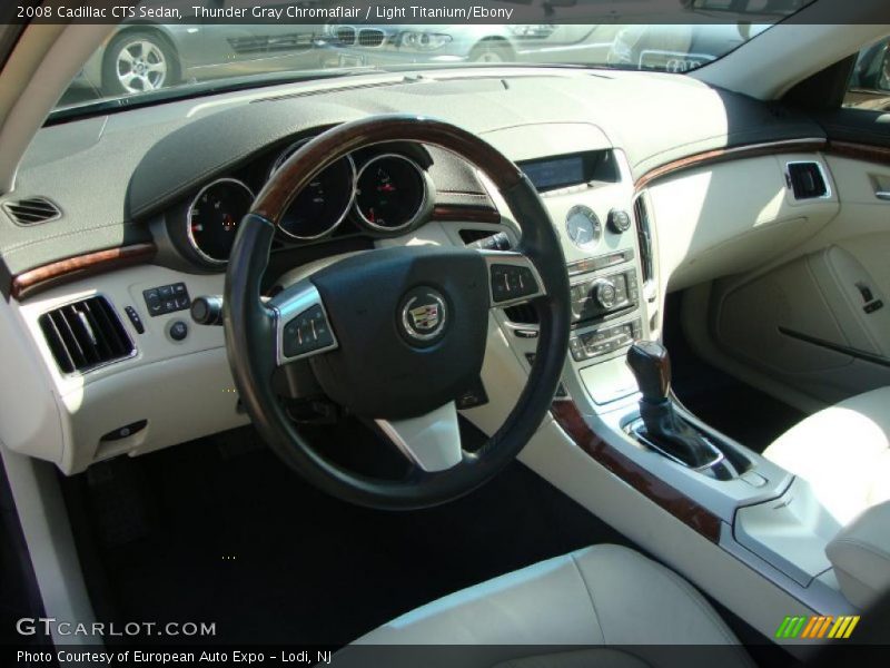 Thunder Gray Chromaflair / Light Titanium/Ebony 2008 Cadillac CTS Sedan