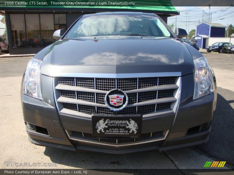 Thunder Gray Chromaflair / Light Titanium/Ebony 2008 Cadillac CTS Sedan