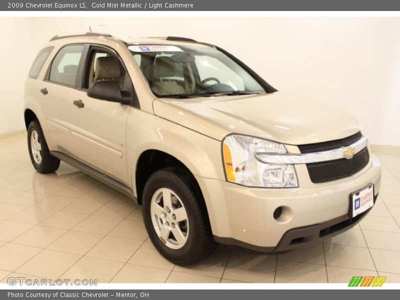 Gold Mist Metallic / Light Cashmere 2009 Chevrolet Equinox LS