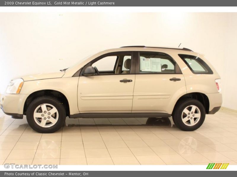 Gold Mist Metallic / Light Cashmere 2009 Chevrolet Equinox LS