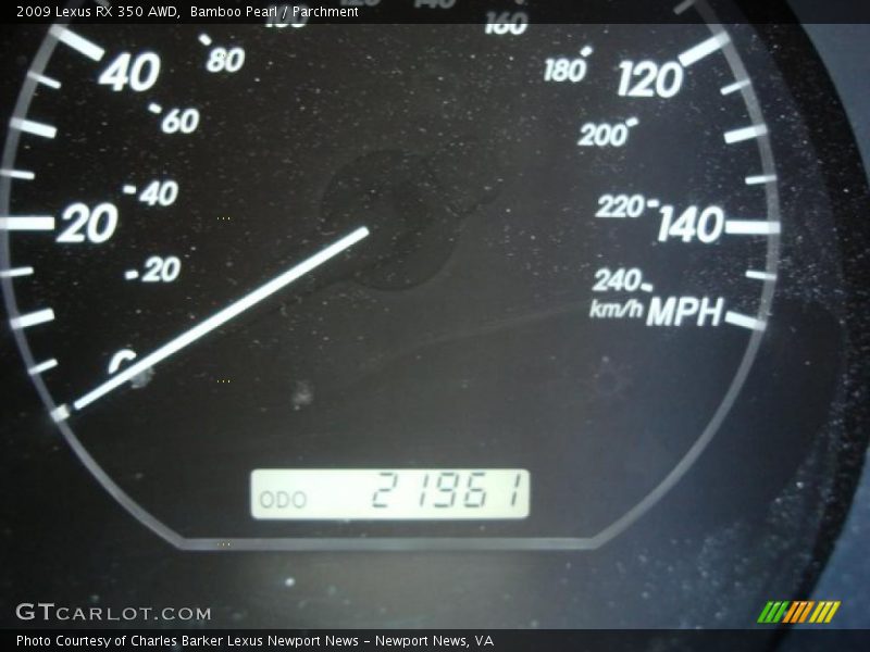 Bamboo Pearl / Parchment 2009 Lexus RX 350 AWD