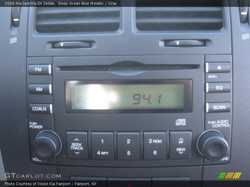Deep Ocean Blue Metallic / Gray 2009 Kia Spectra EX Sedan