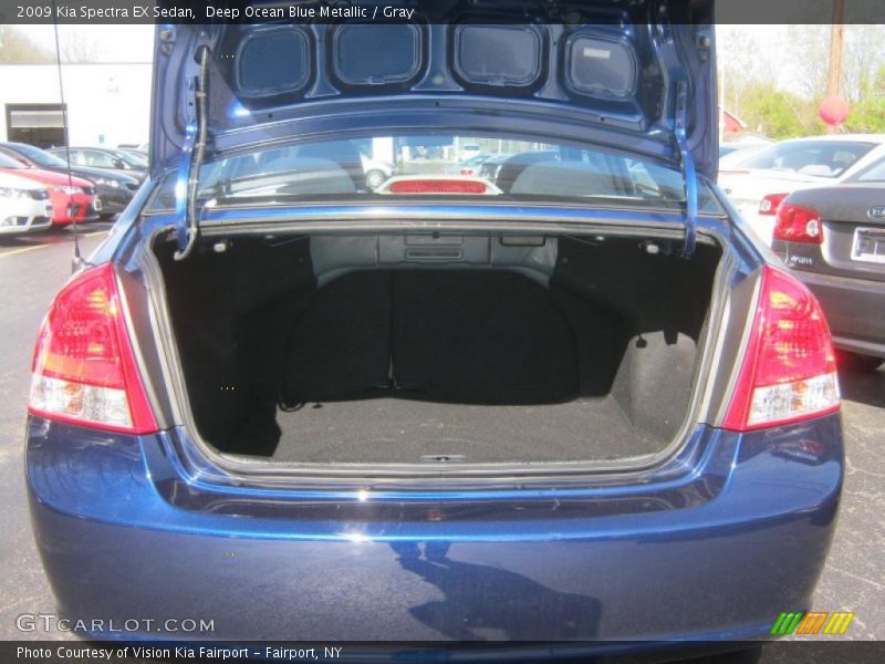 Deep Ocean Blue Metallic / Gray 2009 Kia Spectra EX Sedan