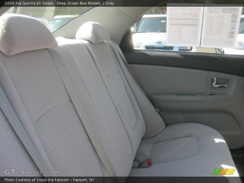 Deep Ocean Blue Metallic / Gray 2009 Kia Spectra EX Sedan