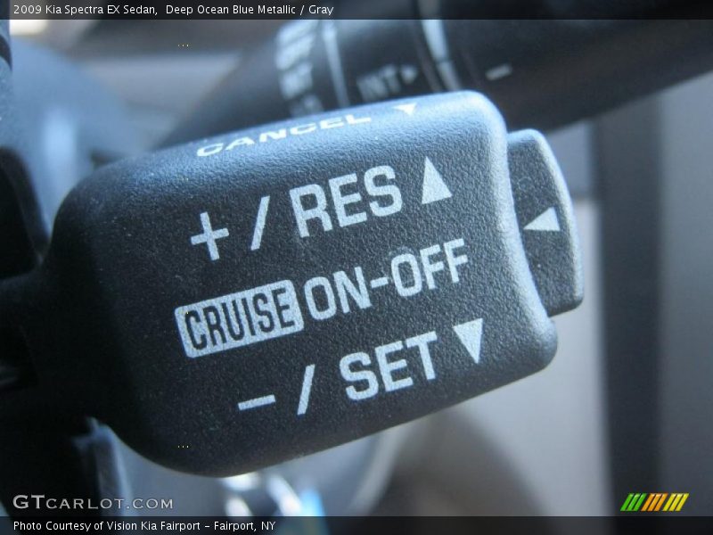 Deep Ocean Blue Metallic / Gray 2009 Kia Spectra EX Sedan