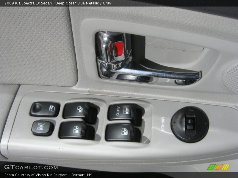 Deep Ocean Blue Metallic / Gray 2009 Kia Spectra EX Sedan