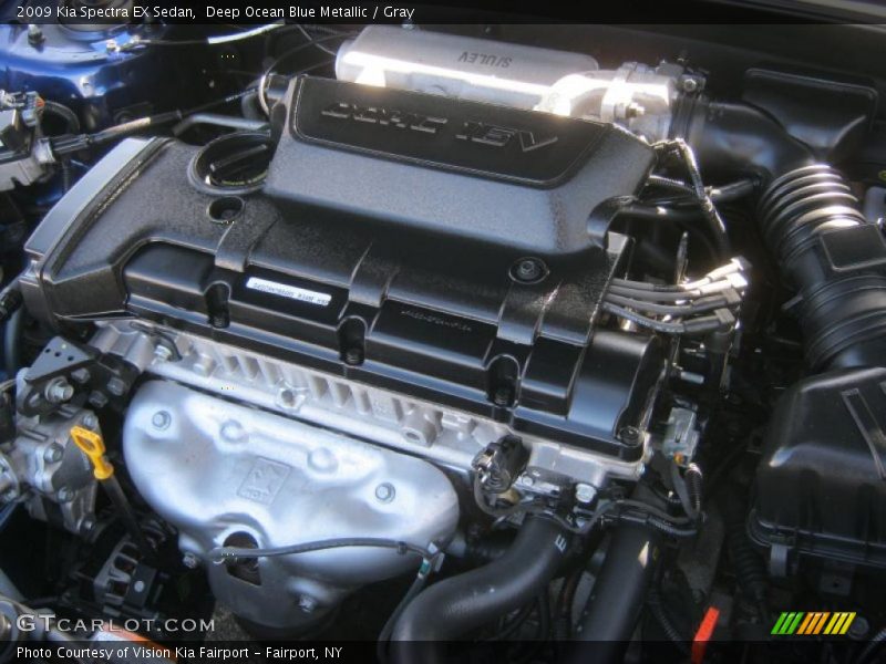 Deep Ocean Blue Metallic / Gray 2009 Kia Spectra EX Sedan