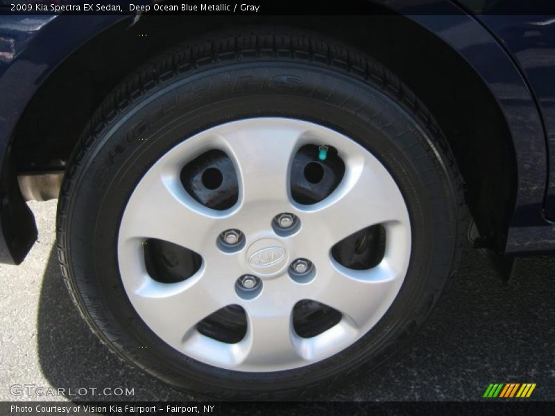 Deep Ocean Blue Metallic / Gray 2009 Kia Spectra EX Sedan
