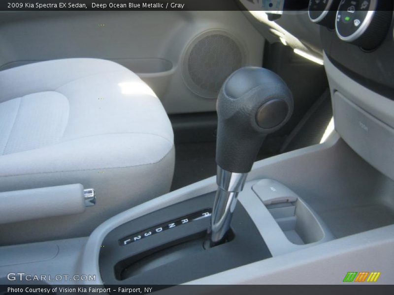 Deep Ocean Blue Metallic / Gray 2009 Kia Spectra EX Sedan