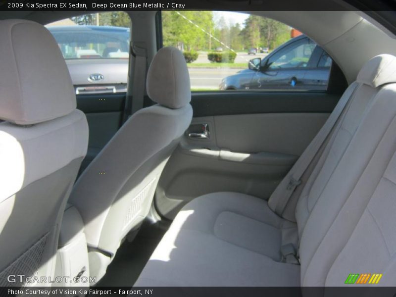 Deep Ocean Blue Metallic / Gray 2009 Kia Spectra EX Sedan