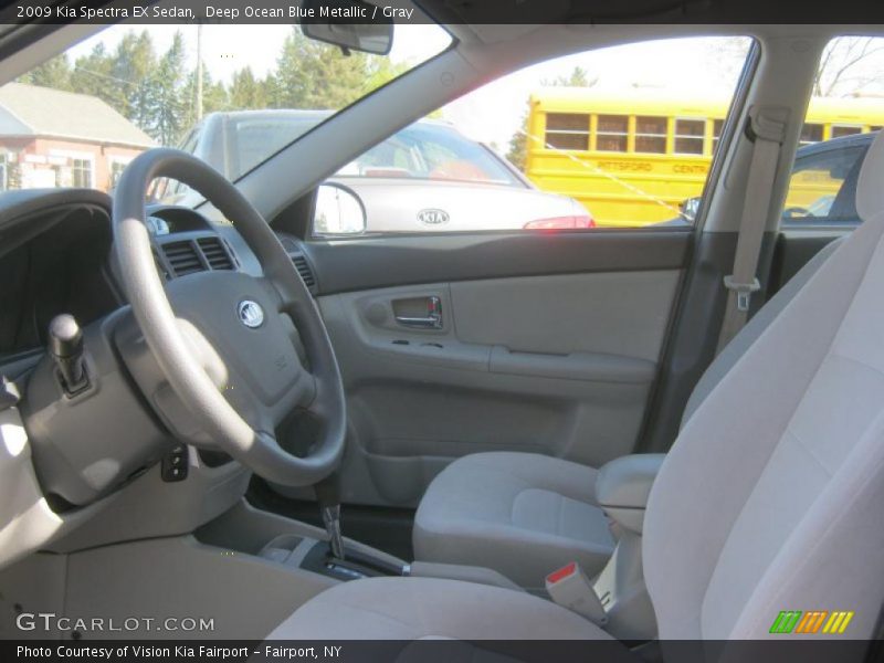 Deep Ocean Blue Metallic / Gray 2009 Kia Spectra EX Sedan