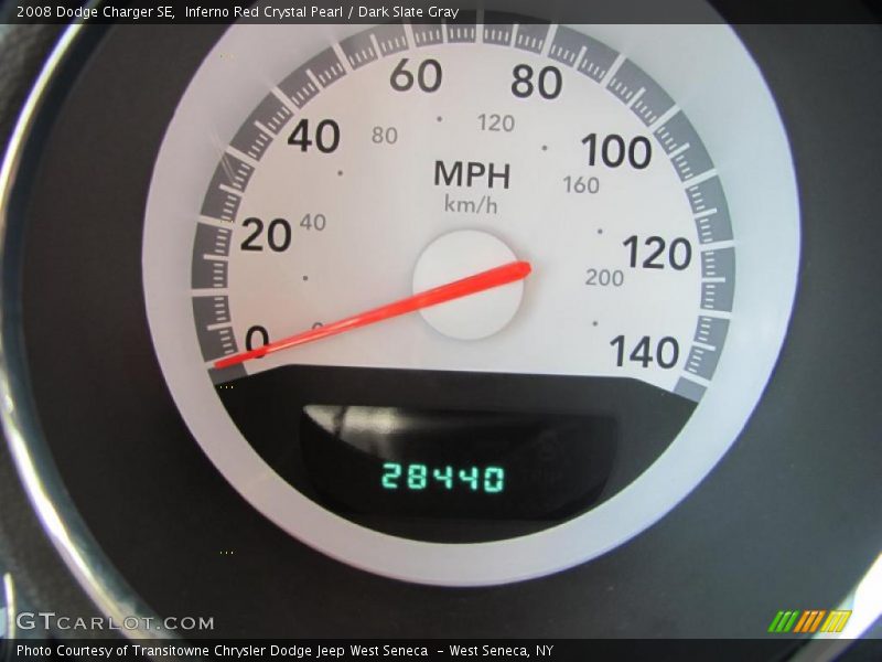 Inferno Red Crystal Pearl / Dark Slate Gray 2008 Dodge Charger SE