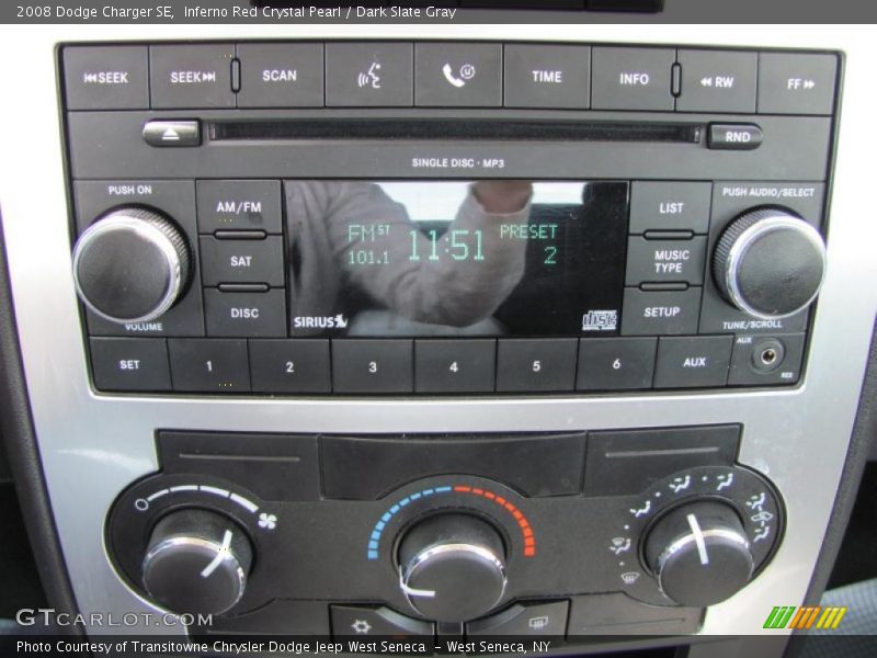 Inferno Red Crystal Pearl / Dark Slate Gray 2008 Dodge Charger SE