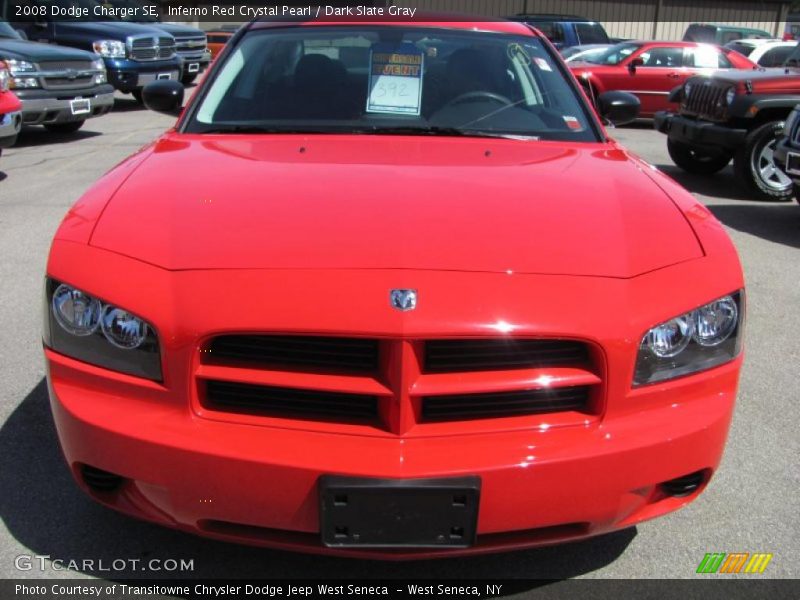 Inferno Red Crystal Pearl / Dark Slate Gray 2008 Dodge Charger SE
