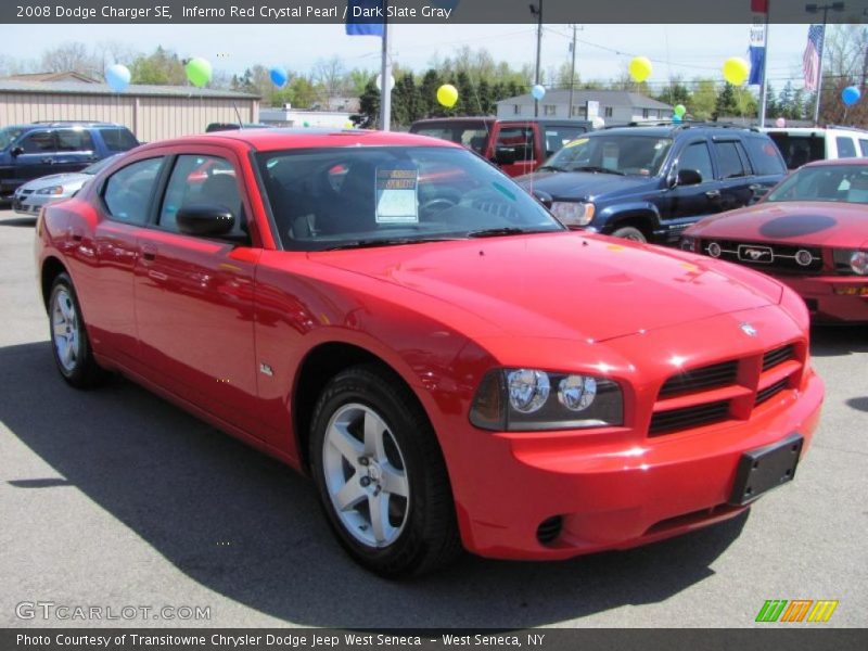 Inferno Red Crystal Pearl / Dark Slate Gray 2008 Dodge Charger SE