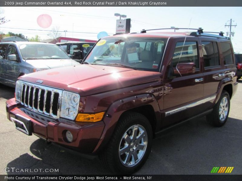 Red Rock Crystal Pearl / Dark Khaki/Light Graystone 2009 Jeep Commander Overland 4x4