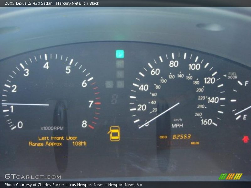 Mercury Metallic / Black 2005 Lexus LS 430 Sedan