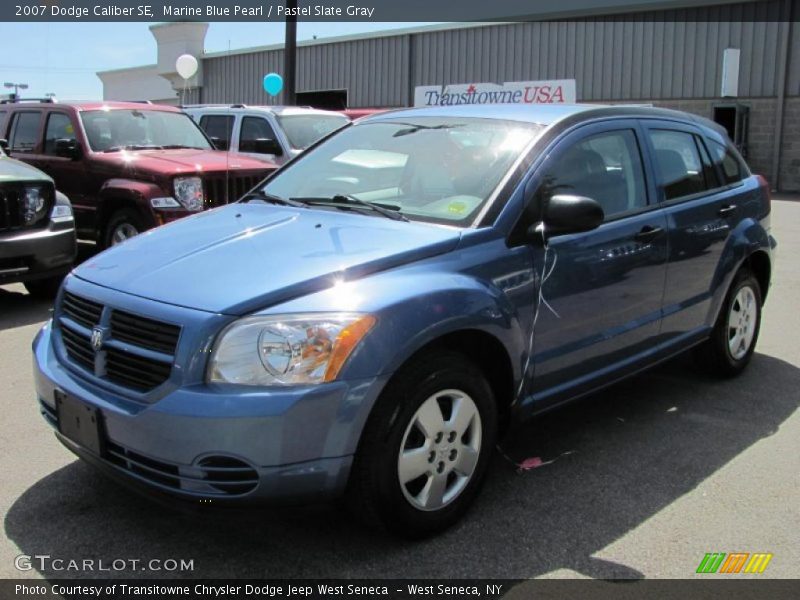 Marine Blue Pearl / Pastel Slate Gray 2007 Dodge Caliber SE