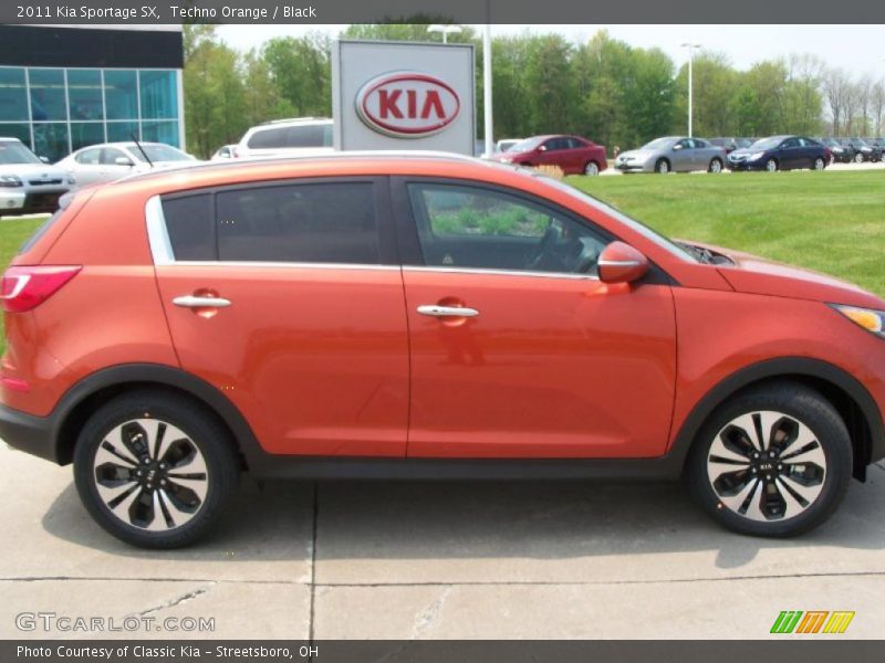 Techno Orange / Black 2011 Kia Sportage SX