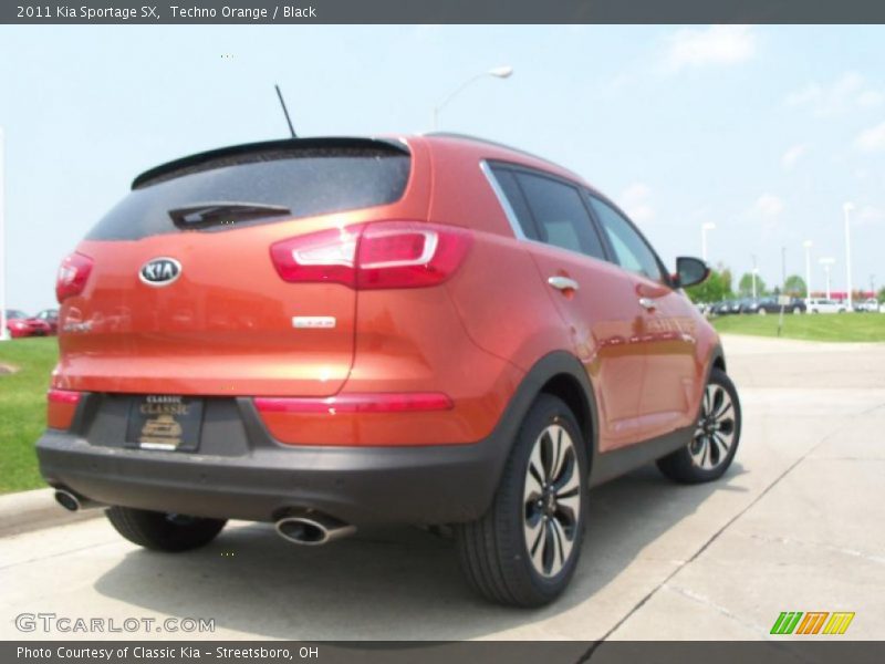 Techno Orange / Black 2011 Kia Sportage SX
