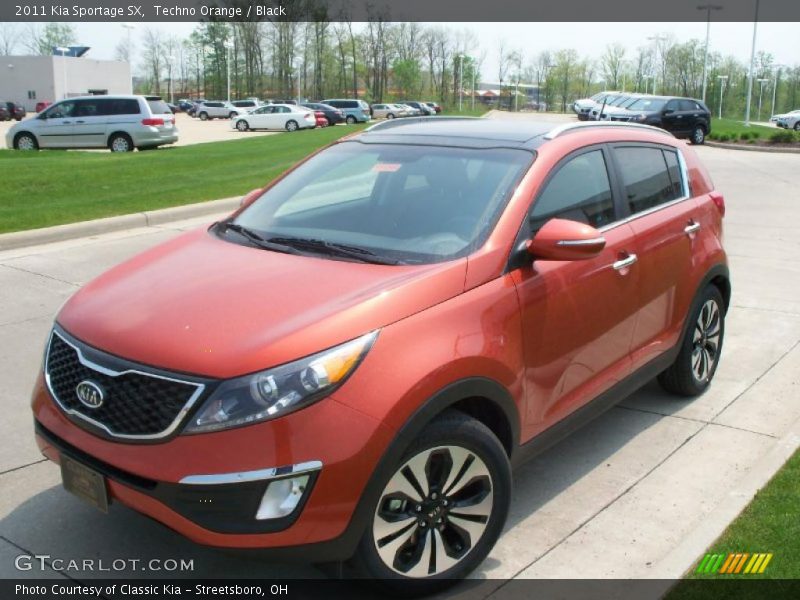 Techno Orange / Black 2011 Kia Sportage SX