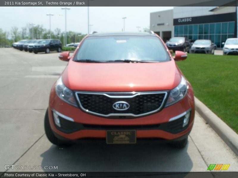 Techno Orange / Black 2011 Kia Sportage SX