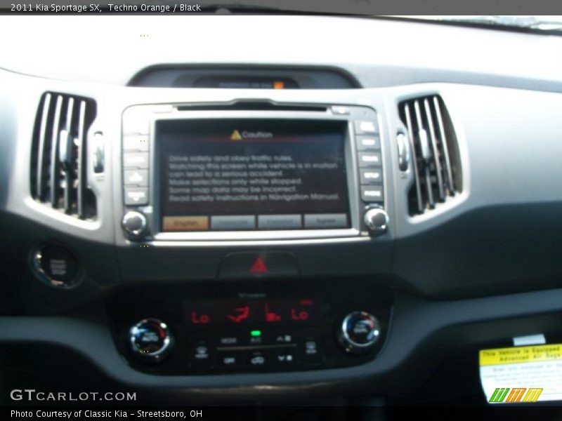 Techno Orange / Black 2011 Kia Sportage SX