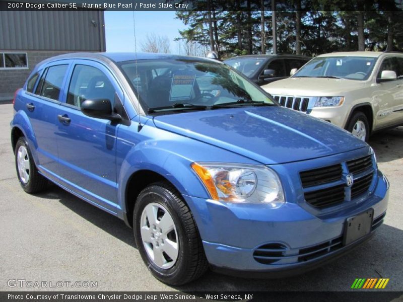 Marine Blue Pearl / Pastel Slate Gray 2007 Dodge Caliber SE