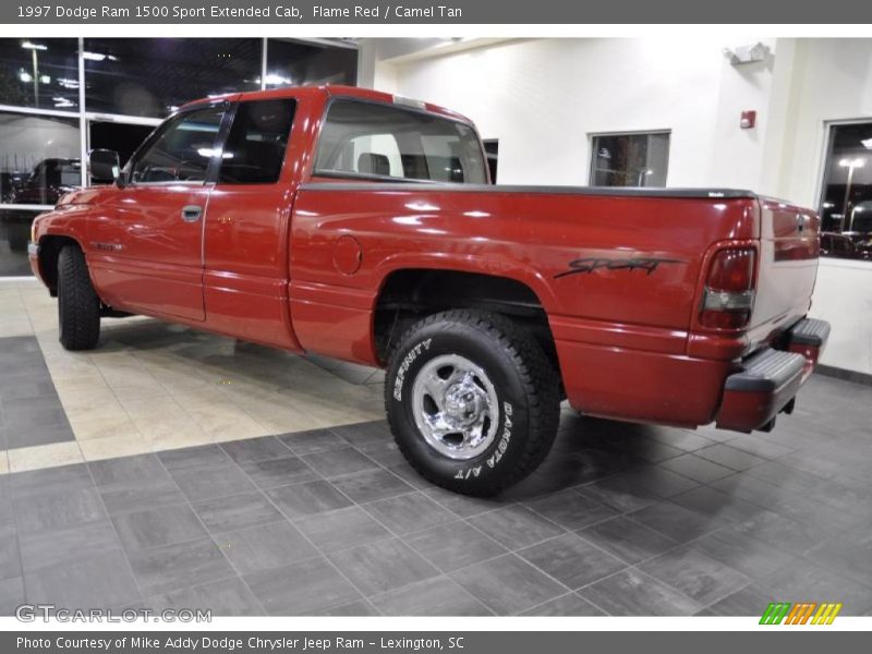 Flame Red / Camel Tan 1997 Dodge Ram 1500 Sport Extended Cab