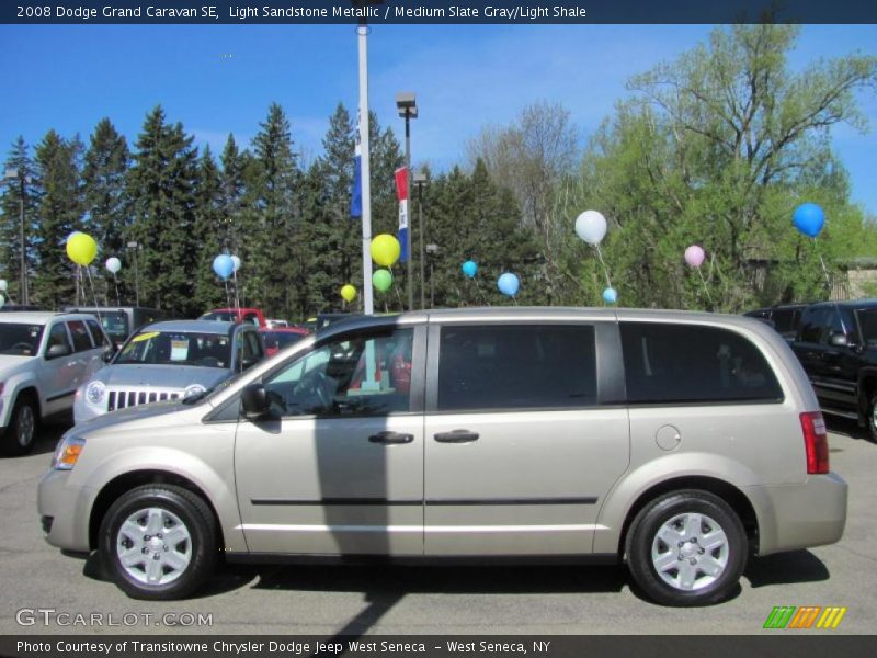 Light Sandstone Metallic / Medium Slate Gray/Light Shale 2008 Dodge Grand Caravan SE