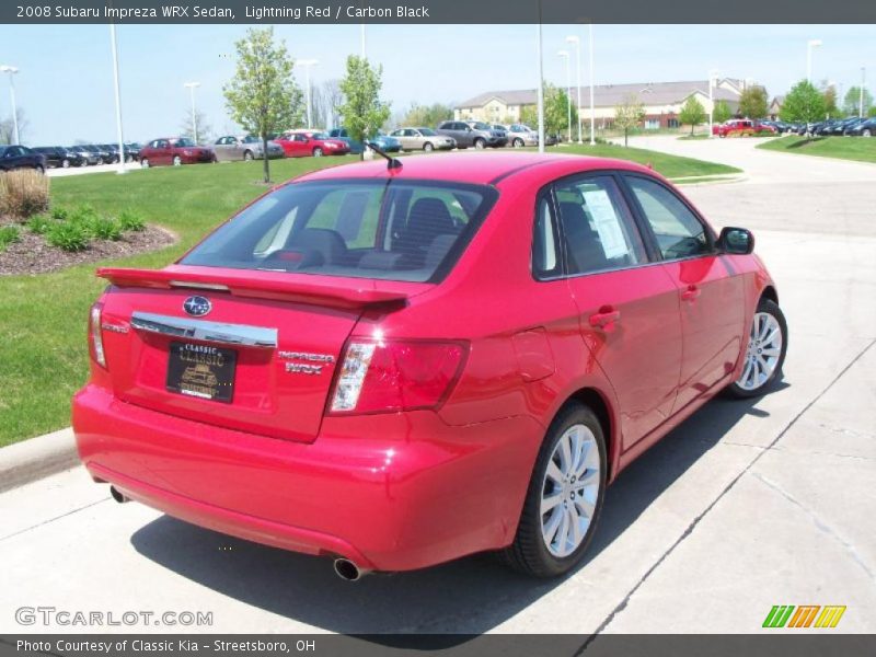 Lightning Red / Carbon Black 2008 Subaru Impreza WRX Sedan