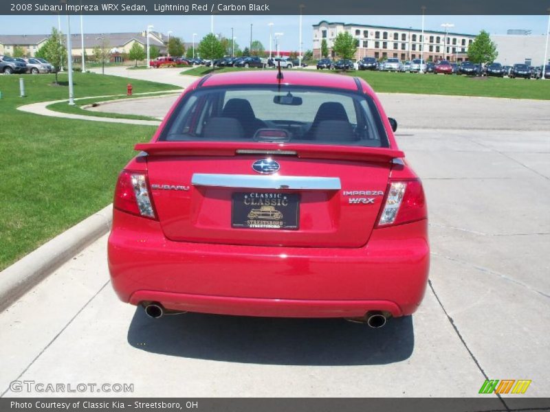 Lightning Red / Carbon Black 2008 Subaru Impreza WRX Sedan