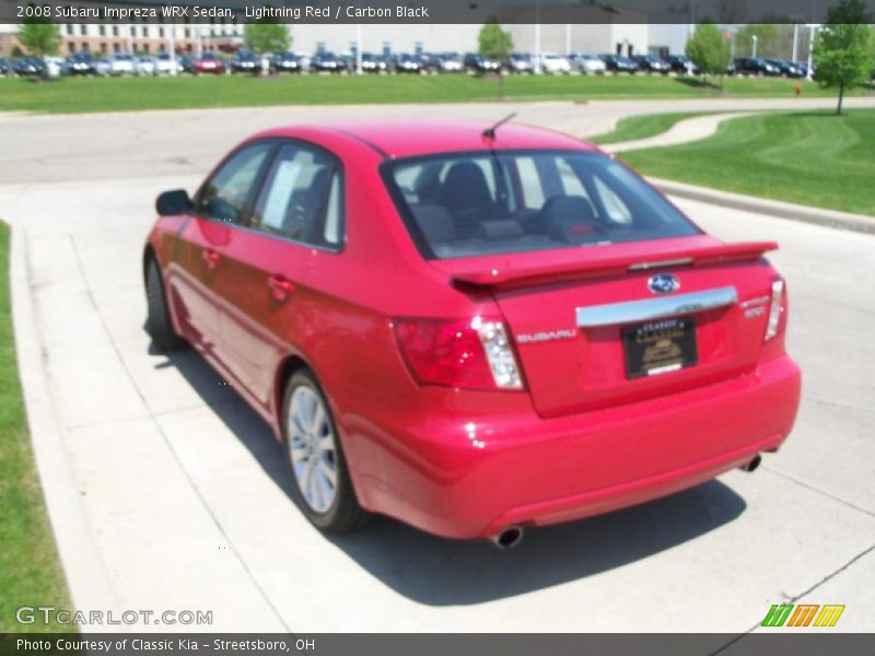 Lightning Red / Carbon Black 2008 Subaru Impreza WRX Sedan