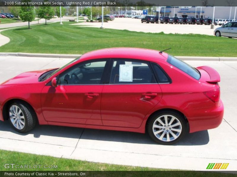 Lightning Red / Carbon Black 2008 Subaru Impreza WRX Sedan