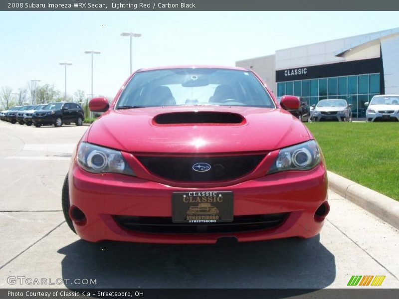 Lightning Red / Carbon Black 2008 Subaru Impreza WRX Sedan