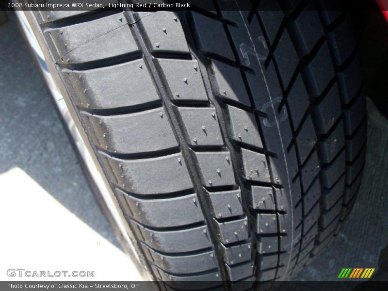 Lightning Red / Carbon Black 2008 Subaru Impreza WRX Sedan