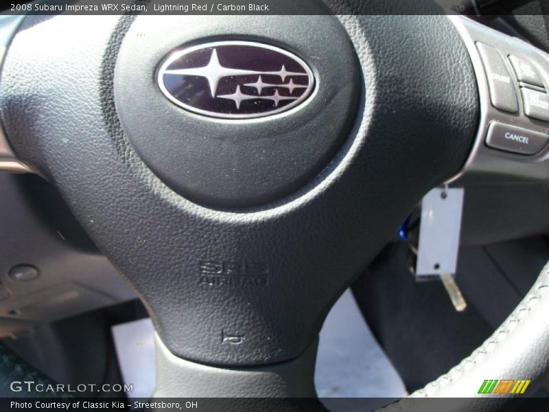 Lightning Red / Carbon Black 2008 Subaru Impreza WRX Sedan