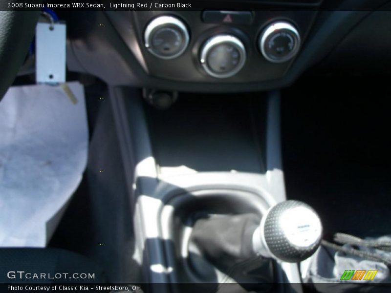 Lightning Red / Carbon Black 2008 Subaru Impreza WRX Sedan
