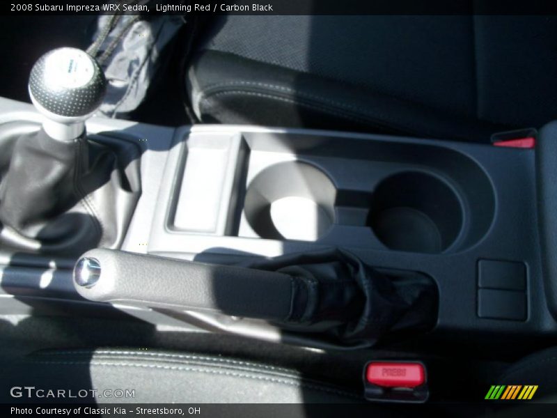 Lightning Red / Carbon Black 2008 Subaru Impreza WRX Sedan