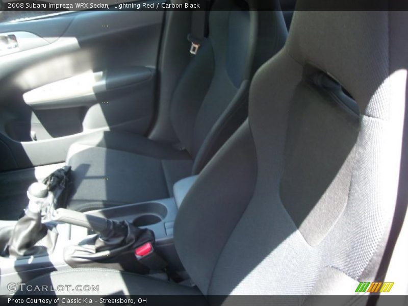 Lightning Red / Carbon Black 2008 Subaru Impreza WRX Sedan