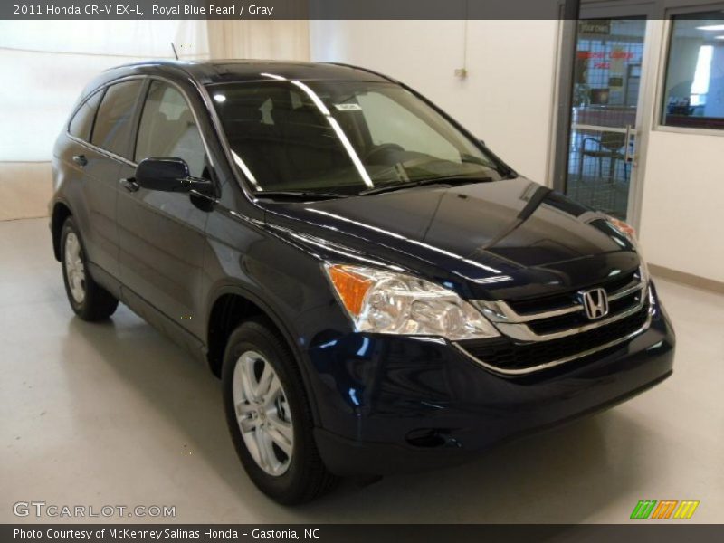 Royal Blue Pearl / Gray 2011 Honda CR-V EX-L