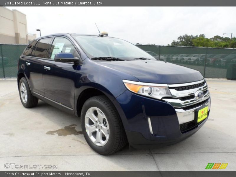 Kona Blue Metallic / Charcoal Black 2011 Ford Edge SEL